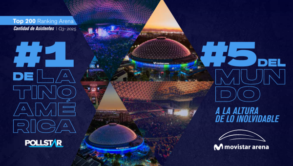 Movistar Arena es el recinto #1 de Latinoamérica y #5 del mundo según Pollstar
